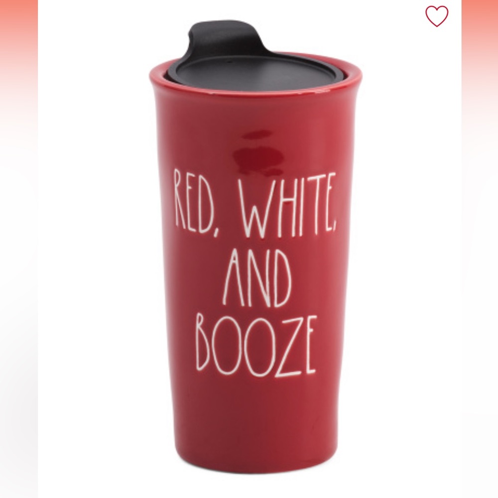 NWT NIB RAE DUNN 🇺🇸 “Red, White & Booze”🥃🍷🍺🍹🍻 travel mug